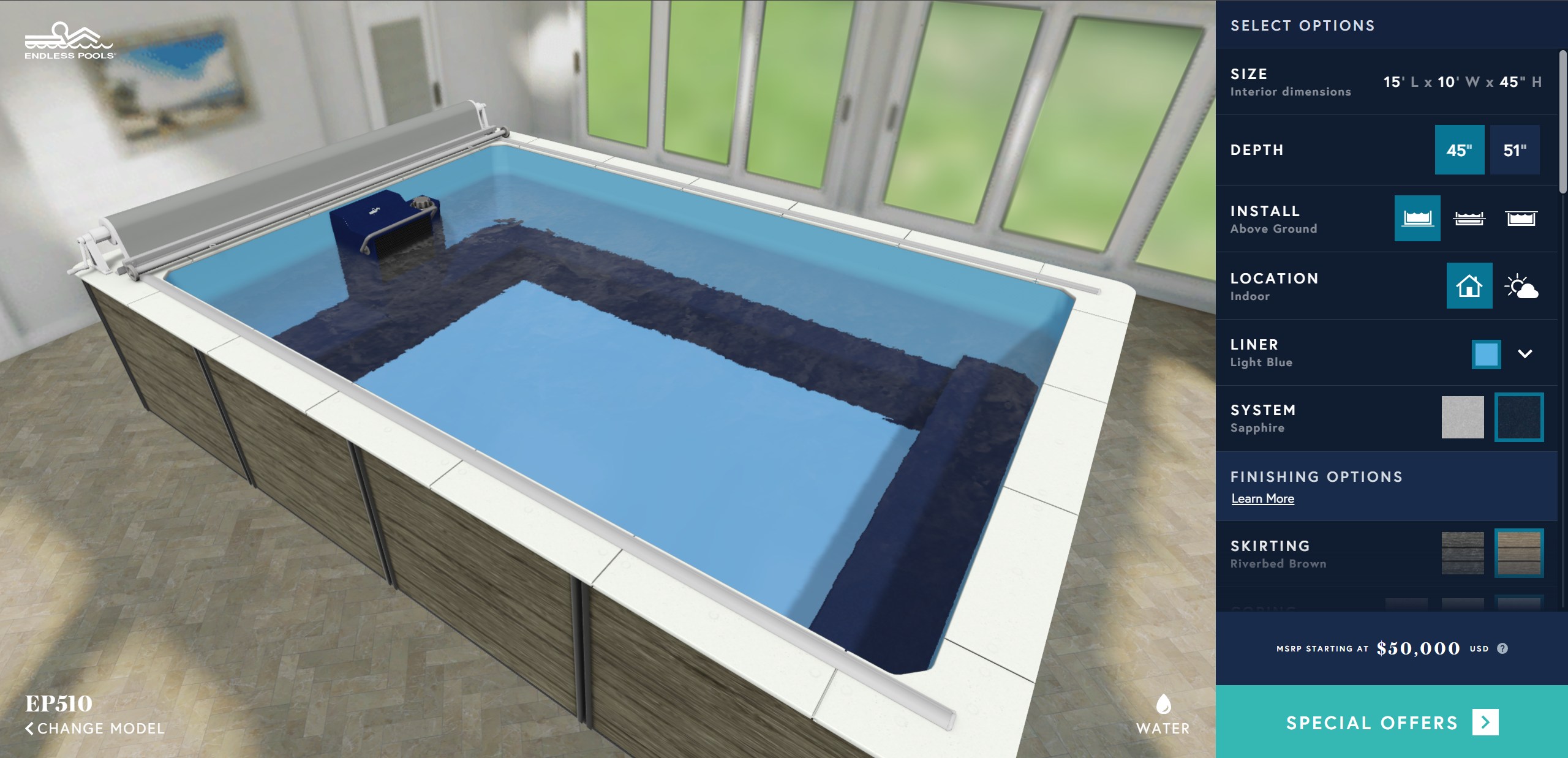 Endlesspools Pool 3D Configurator by Chris Hayes | Interact Gallery