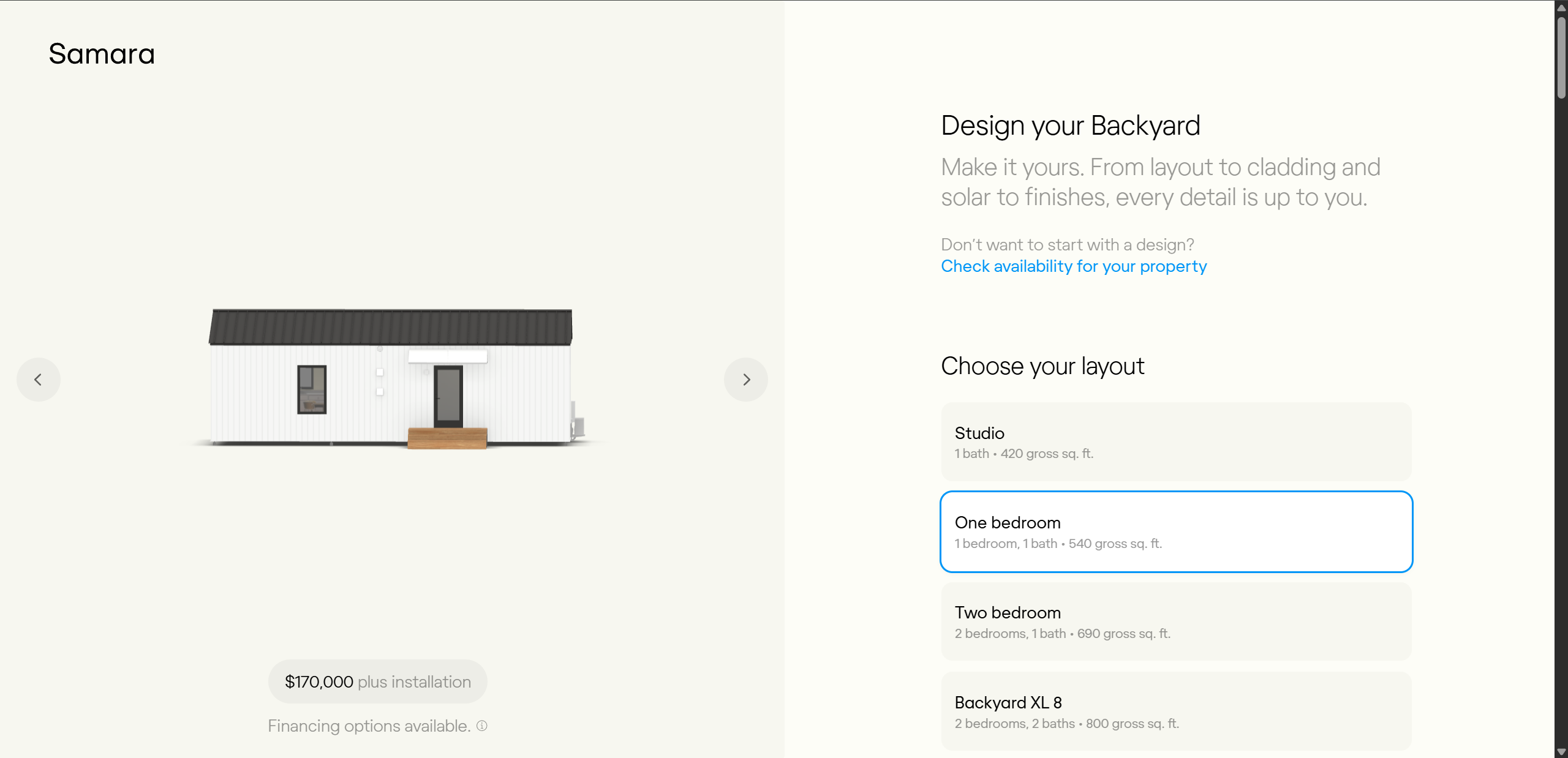 Samara Backyard Hybrid 3D&2D Configurator
